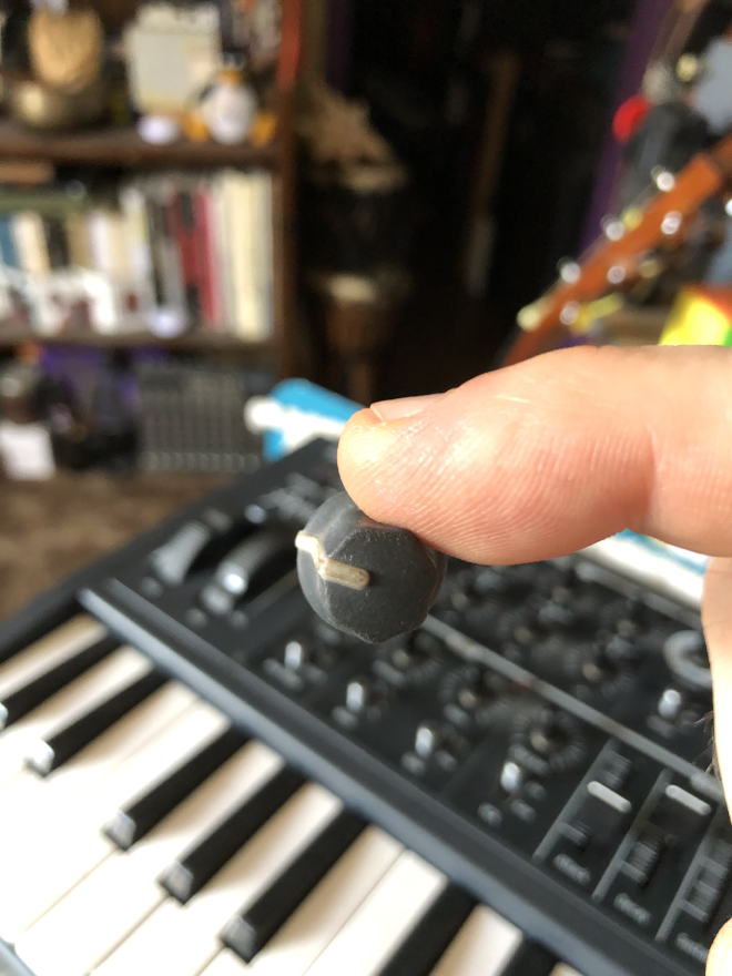 Soft-Touch knob sticking to my finger.